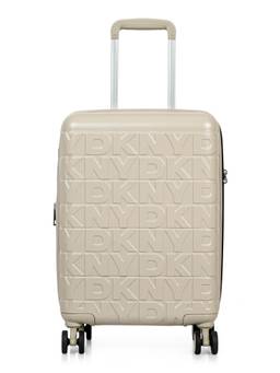 DKNY - Unisex Cream Textured Abs Composite Luggage Bag (Small)