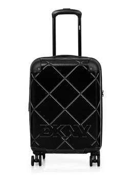 DKNY - Unisex Black Textured Abs Composite Luggage Bag (Small)