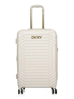 DKNY - Unisex Brown Textured Abs Composite Luggage Bag (Medium)
