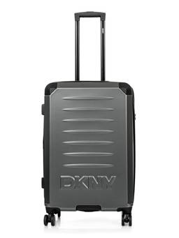 DKNY - Unisex Grey Textured Abs Composite Luggage Bag (Medium)