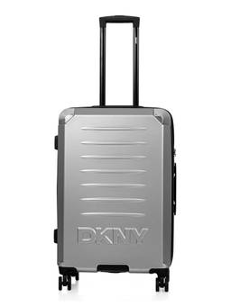 DKNY - Unisex Silver Textured Abs Composite Luggage Bag (Medium)