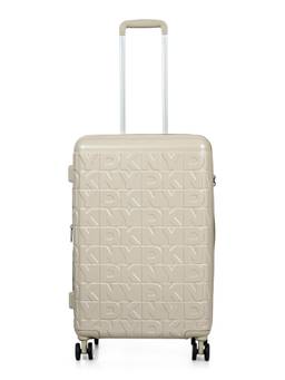 DKNY - Unisex Brown Textured Abs Composite Luggage Bag (Medium)