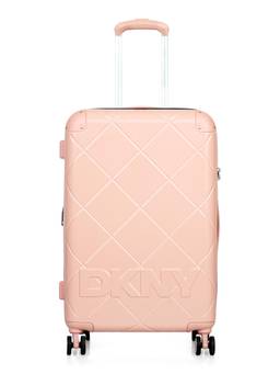 DKNY - Unisex Pink Textured Abs Composite Luggage Bag (Medium)