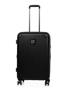 DKNY - Unisex Black Textured Abs Composite Luggage (Medium)