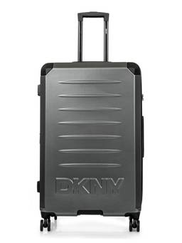 DKNY - Unisex Grey Textured Abs Composite Luggage Bag (Large)