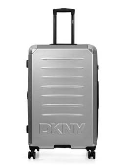 DKNY - Unisex Silver Textured Abs Composite Luggage Bag (Large)