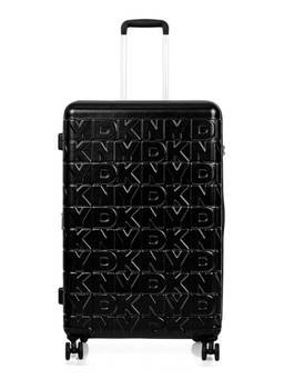 DKNY - Unisex Black Textured Abs Composite Luggage Bag (Large)