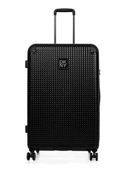 DKNY - Unisex Black Textured Abs Composite Luggage (Large)