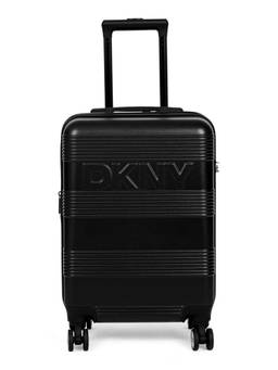 DKNY - Unisex Black Textured Abs Composite Luggage Bag (Small)