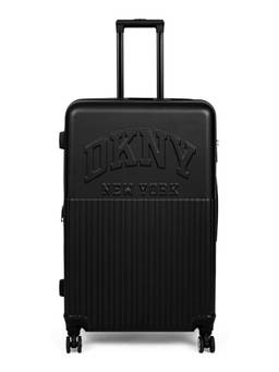 DKNY - Unisex Black Textured Abs Composite Luggage Bag (Large)