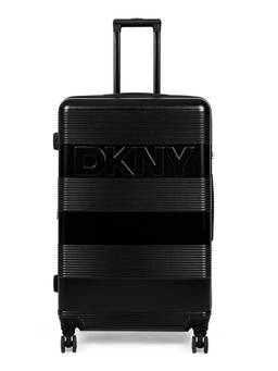 DKNY - Unisex Black Textured Abs Composite Luggage Bag (Large)