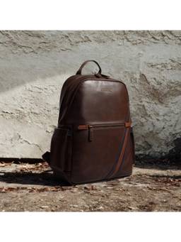 Gauge Machine - Men Brown Solid Pu Backpack
