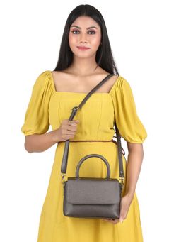 Twenty Dresses by Nykaa Fashion - Women Silver Solid PU Sling Bag
