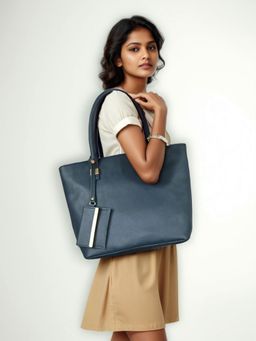 Twenty Dresses by Nykaa Fashion - Women Teal Solid PU Shoulder Bag
