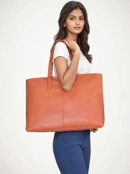 Twenty Dresses by Nykaa Fashion - Women Tan Solid PU Shoulder Bag