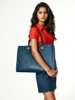 Twenty Dresses by Nykaa Fashion - Women Teal Solid PU Shoulder Bag with Detachable Strap