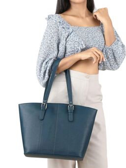 Twenty Dresses by Nykaa Fashion - Women Teal Solid PU Shoulder Bag