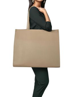 Twenty Dresses by Nykaa Fashion - Women Khaki Solid PU Shoulder Bag