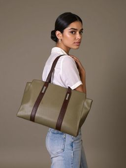 Twenty Dresses by Nykaa Fashion - Women Beige Solid PU Laptop Bag