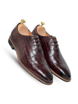 Vantier - Shoes Brown Bruno Oxford Croc Shoes
