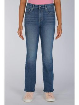 Levi's - Womens High Rise 725 Slim Straight Fit Blue Jeans