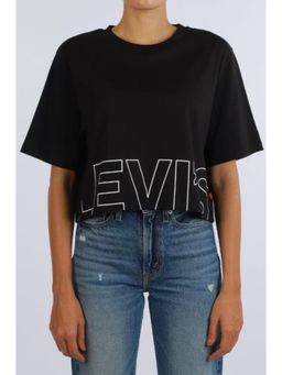 Levi's - Womens Black Brand Logo Loose Fit T-Shirt