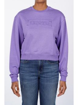 Levi's - Womens Brand Logo Lavender Crew Neck Sweatshirt