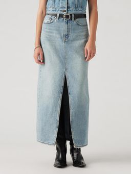 Levi's - Womens Mid Rise Blue Regular Fit Denim Skirt