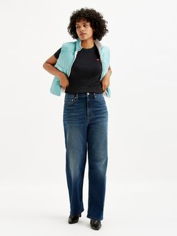 Levi's - Womens High Rise Ribcage Straight Blue Jeans