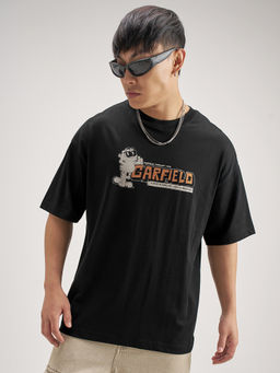 HIGHLANDER - Black Graphic Cotton Oversized Fit T-Shirt