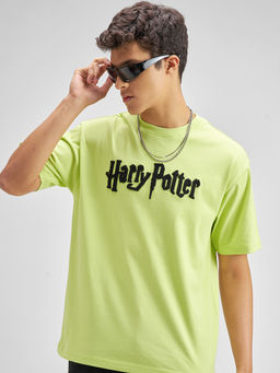 HIGHLANDER - Green Graphic Cotton Relaxed Fit T-Shirt