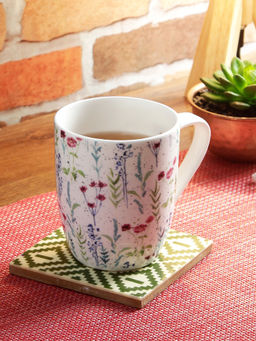 HomeTown - Bahamas Bone China Single Coffee Mug 310 Ml in Multi Colour