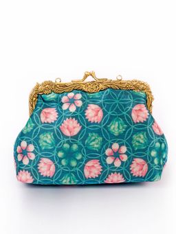 Vareli Bafna - Designs Kamal Phool Green Potli Clutch