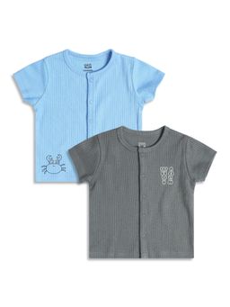 MINI KLUB - Baby Boys Ribbed Front Open Vests (Pack of 2)