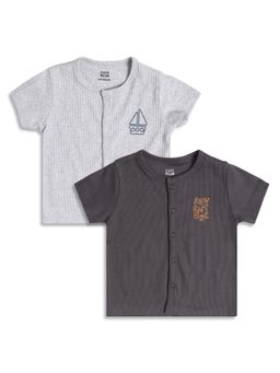 MINI KLUB - Baby Boys Ribbed Front Open Vests (Pack of 2)