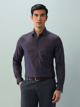 Arrow - Checks Navy Blue Full Sleeves Collar Neck Shirt