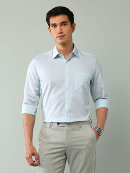 Arrow - Geometric Green Full Sleeves Collar Neck Shirt