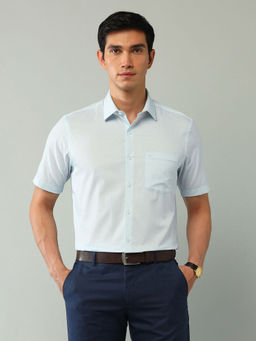 Arrow - Geometric Green Half Sleeves Collar Neck Shirt