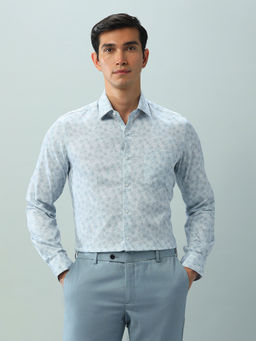 Arrow - Floral Blue Full Sleeves Collar Neck Shirt