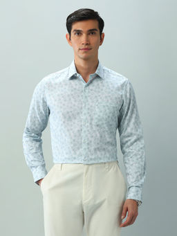 Arrow - Floral Blue Full Sleeves Collar Neck Shirt