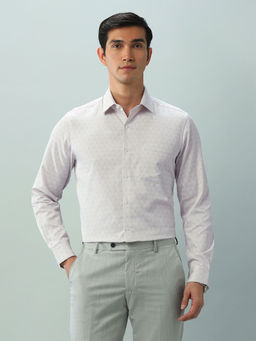 Arrow - Geometric Purple Full Sleeves Collar Neck Shirt