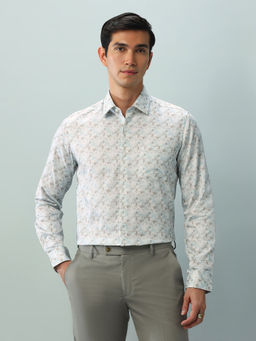 Arrow - Floral Grey Full Sleeves Collar Neck Shirt