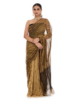 SARI KI ALMARI - Audrey Gold Woven Saree with Blouse Piece
