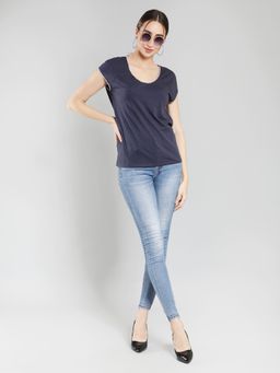 Aditi Wasan - Navy Blue Regular Top