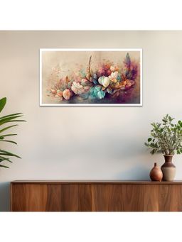 Dekorstation - Vibrant Flowers Pattern Floating Canvas Wall Painting