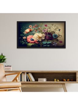 Dekorstation - Vintage Flowers Bunch Art Print Floating Canvas Wall Painting