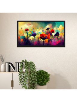 Dekorstation - Flowers Illustration Floating Canvas Wall Painting