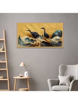 Dekorstation - Birds with Flower Floating Canvas Wall Painting