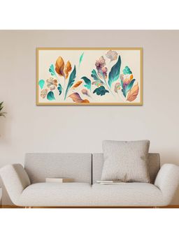 Dekorstation - 3D Art Leave Petal Flowers Canvas Wall Painting