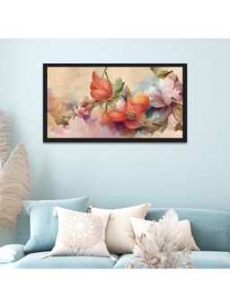 Dekorstation - Multicolor 3D Flowers Floating Canvas Wall Painting